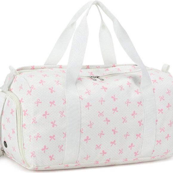 Duffle Bag for Girls Kids Gym Sports Women Workout Travel Bag Weekender with Sho - Picture 7 of 9